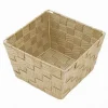 PORTA OGGETTI IN TESSUTO MULTIUSO ORGANIZER BAGNO CUCINA BEIGE 20X20X13 CM 79122