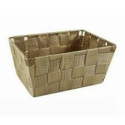 PORTA OGGETTI MULTIUSO ORGANIZER BAGNO CAMERA CUCINA TESSUTO BEIGE 19X14X9CM 79009