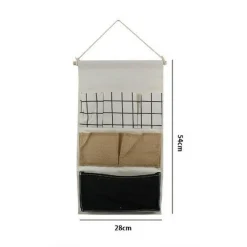 PORTA OGGETTI ORGANIZER APPENDERE 6 TASCHE TESSUTO BAGNO CAMERA MULTIUSO 10479