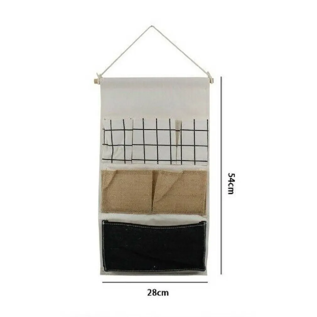 PORTA OGGETTI ORGANIZER APPENDERE 6 TASCHE TESSUTO BAGNO CAMERA MULTIUSO 10479