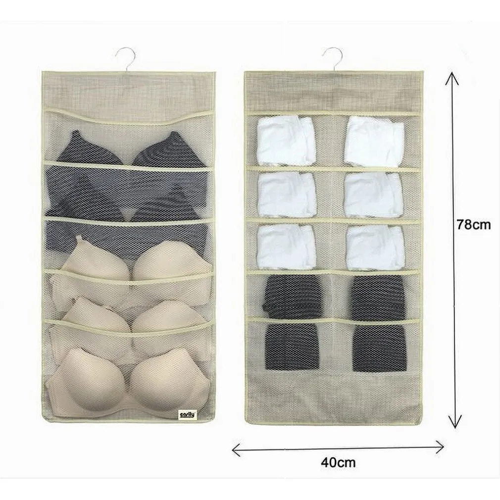 PORTA OGGETTI ORGANIZER A SOSPENSIONE CON 5-10 TASCHE IN TESSUTO 40 X 78CM 69731