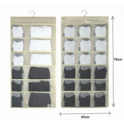PORTA OGGETTI ORGANIZER A SOSPENSIONE CON 12-18 TASCHE TESSUTO 40 X 78 CM 69730