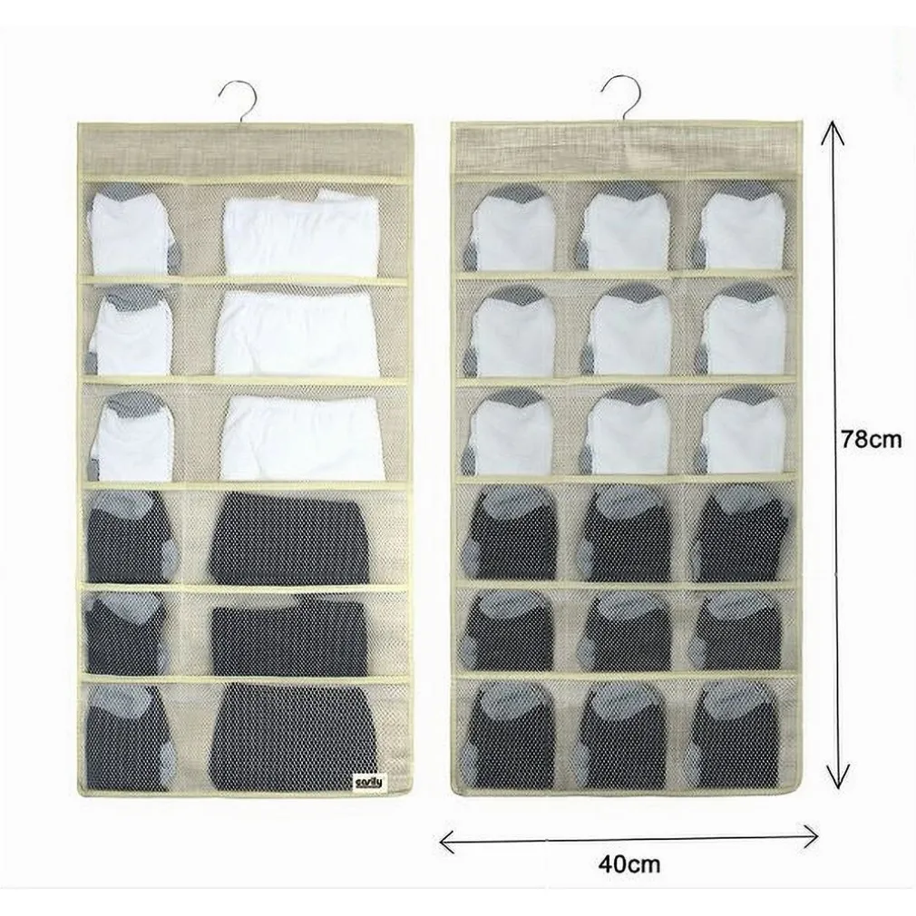 PORTA OGGETTI ORGANIZER A SOSPENSIONE CON 12-18 TASCHE TESSUTO 40 X 78 CM 69730
