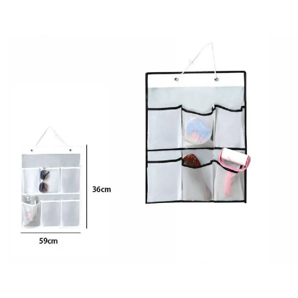 PORTA OGGETTI ORGANIZER APPENDERE PARETE 6 TASCHE IN TESSUTO BAGNO CAMERA 69591