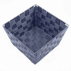 PORTA OGGETTI ORGANIZER BLU PER BAGNO CAMERA CUCINA IN TESSUTO 16X16X8.5CM 79004