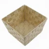 PORTA OGGETTI ORGANIZER BAGNO CAMERA CUCINA IN TESSUTO BEIGE 16X16X8.5 CM 79003
