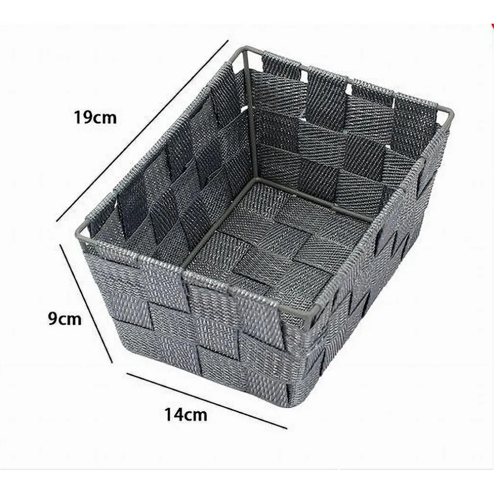 PORTA OGGETTI ORGANIZER BAGNO CAMERA CUCINA TESSUTO GRIGIO SCURO 19X14X9CM 79118