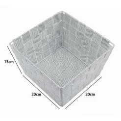 PORTA OGGETTI ORGANIZER BAGNO CAMERA CUCINA IN TESSUTO MULTIUSO 20X20X13CM 79012