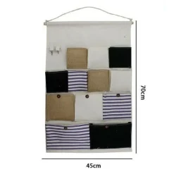 PORTA OGGETTI ORGANIZER DA APPENDERE 12 TASCHE IN TESSUTO BAGNO CAMERA 10482