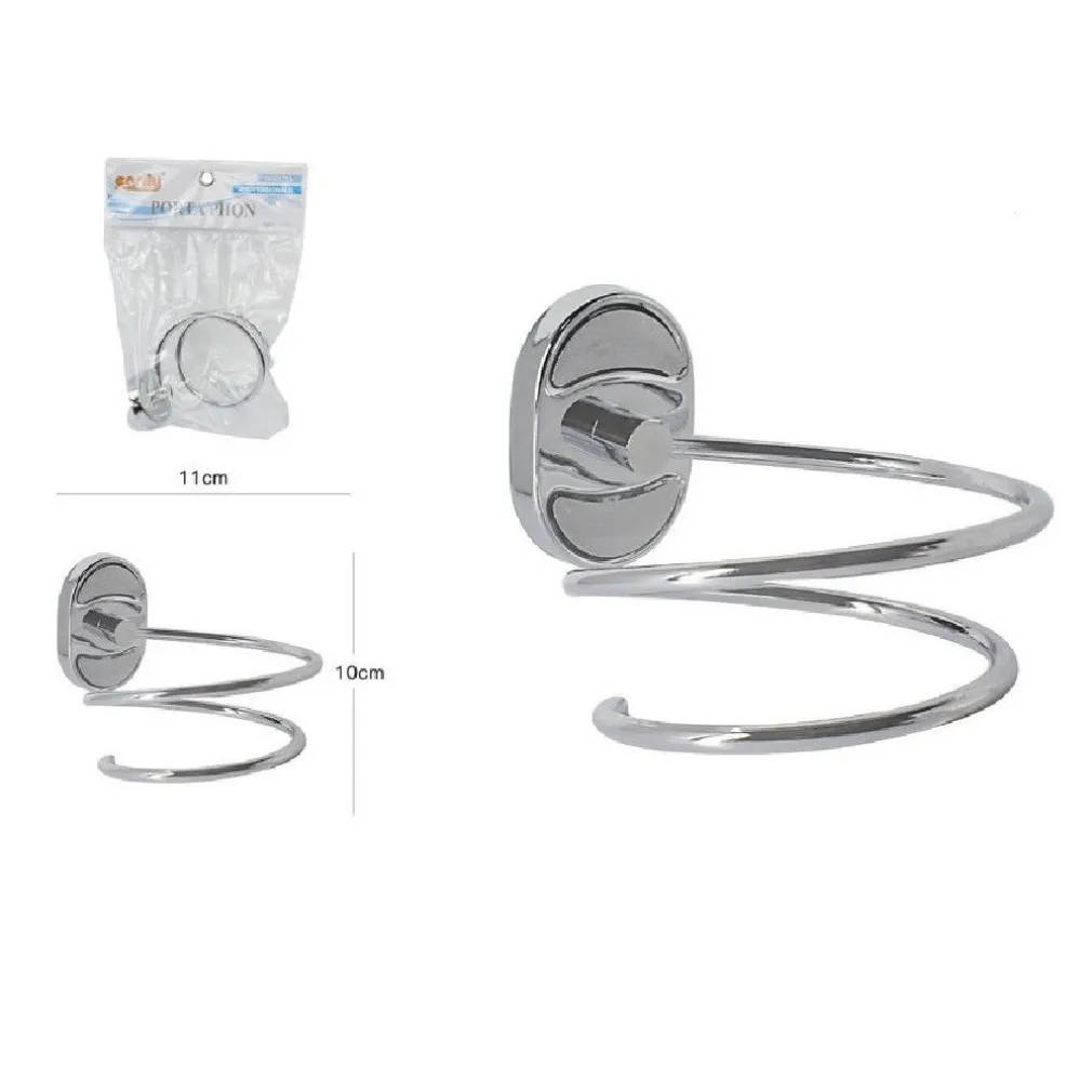 PORTA PHON ASCIUGACAPELLI MODERNO FISSAGGIO A PARETE MURO BAGNO 11 X 10 CM 52016