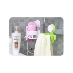 PORTA PHON DA MURO A VENTOSA SUPPORTO BAGNO ASCIUGACAPELLI FONO CASA HOTEL B&B