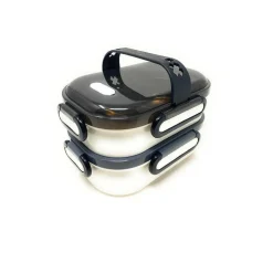 PORTA PRANZO TERMICO LUNCH BOX 2 LIVELLI CONTENITORE VASCHETTA CON SCOMPARTI