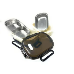 PORTA PRANZO TERMICO LUNCH BOX 2 LIVELLI CONTENITORE VASCHETTA CON SCOMPARTI