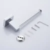 PORTA ROTOLO CARTA IGIENICA BAGNO WC TOILETTE QUADRATO ACCIAIO INOX PARETE