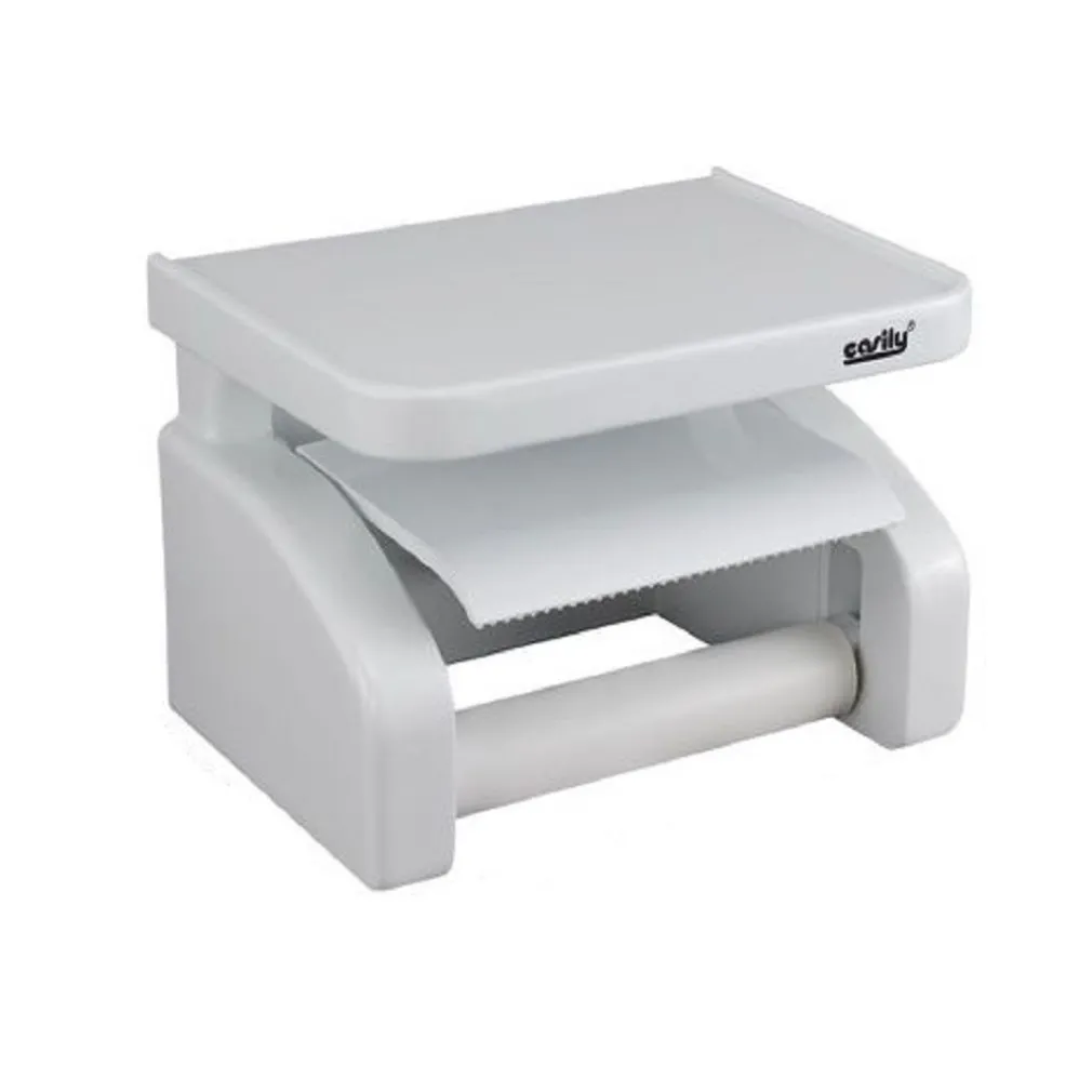 PORTA ROTOLO CARTA IGIENICA PORTAROTOLO A VENTOSA BIANCO ACCESSORI BAGNO 59544