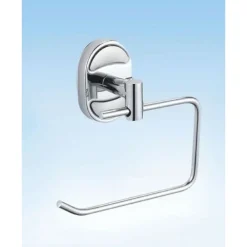 PORTA ROTOLO CARTA IGIENICA FISSAGGIO A PARETE BAGNO OVALE 13 X 11 CM 52013