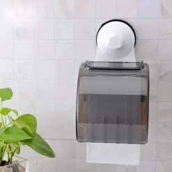 PORTA ROTOLO CARTA IGIENICA ACCESSORIO BAGNO CON ATTACCO A VENTOSA