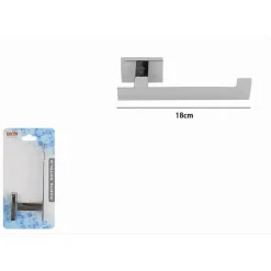 PORTA ROTOLO MODERNO DA MURO IN ACCIAIO LUCIDO 18CM ACCESSORI ARREDO BAGNO 87217