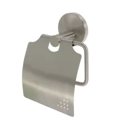 PORTA ROTOLO PER CARTA IGIENICA IN ACCIAIO SATINATO ACCESSORI ARREDO BAGNO 87909