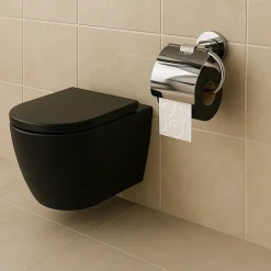 PORTA ROTOLO PER CARTA IGIENICA IN ACCIAIO ACCESSORIO PER ARREDO DA BAGNO 87920