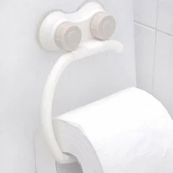 PORTA ROTOLO PORTAROTOLO CARTA IGIENICA ACCESSORIO BAGNO CON ATTACCO A VENTOSA