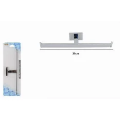 PORTA ROTOLO ROTOLI DOPPIO CARTA IGIENICA FISSAGGIO PARETE PER BAGNO CUBO 87219