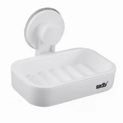 PORTA SAPONE ATTACCO A VENTOSA PARETE ACCESSORIO BAGNO IN PLASTICA MENSOLA 59545