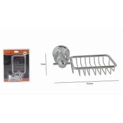 PORTA SAPONE CON MENSOLA MONTAGGIO PARETE ACCESSORIO ARREDO BAGNO CRYSTAL 52824