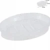 PORTA SAPONE IN VETRO OVALE DA APPOGGIO LAVABO BAGNO VASCA DOCCIA 10.5X14.5X2.5