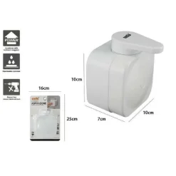 PORTA SAPONE LIQUIDO DISPENSER A PARETE A VENTOSA BIANCO ACCESSORI BAGNO 59546