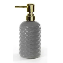 PORTA SAPONE LIQUIDO DOSATORE ONDA DISPENSER 7X19 CM IN VETRO VARI COLORI 785436