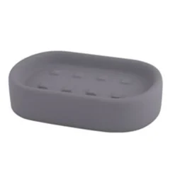 PORTA SAPONE PIATTO SUPPORTO SAPONETTA ACCESSORIO ARREDO PER BAGNO GRIGIO 87811