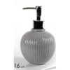 PORTA SAPONE PORTASAPONE DISPENSER LIQUIDO IN CERAMICA TONDO 16 CM BAGNO 674105