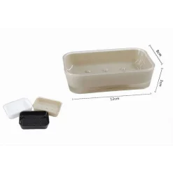 PORTA SAPONE SAPONETTA ACCESSORIO ARREDO PER BAGNO RETTANGOLARE 12X8X3 CM 52403