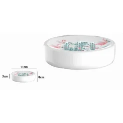 PORTA SAPONE SAPONETTA ACCESSORIO ARREDO BAGNO CON FENICOTTERI IN CERAMICA 69960