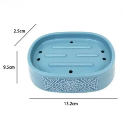 PORTA SAPONE SAPONETTA ACCESSORIO PER ARREDO BAGNO CELESTE CON MAIOLICHE 87028