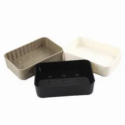 PORTA SAPONE SAPONETTA ACCESSORIO ARREDO BAGNO RETTANGOLARE EFFETTO RIGATO 52383