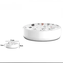 PORTA SAPONE SAPONETTA BAGNO GRANIGLIA BIANCO MULTICOLORE ACCESSORIO BAGNO 69836