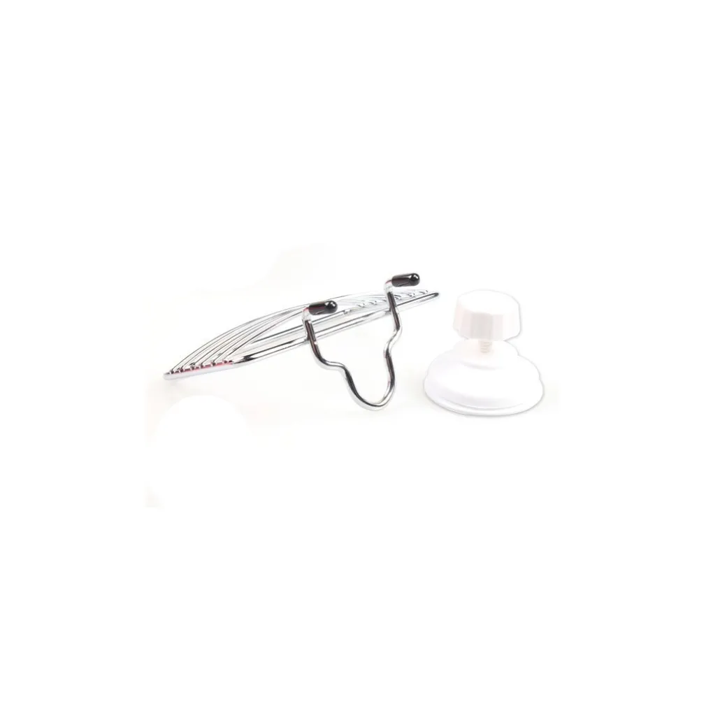 PORTA SAPONE SAPONETTA CON ATTACCO A VENTOSA A PARETE PER BAGNO IN ACCIAIO