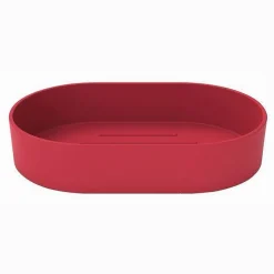 PORTA SAPONE SAPONETTA DA BAGNO IN PLASTICA ACCESSORIO ARREDO COLORE ROSSO 69939