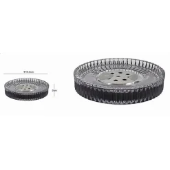 PORTA SAPONE SAPONETTA D'APPOGGIO IN VETRO RIGATO CON PIASTRA ARREDO BAGNO 10370