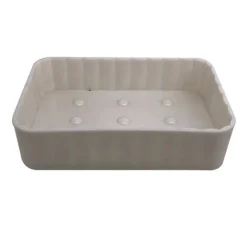 PORTA SAPONE SUPPORTO SAPONETTA DA BAGNO RETTANGOLARE RIGATO ACCESSORIO ARREDO 79188