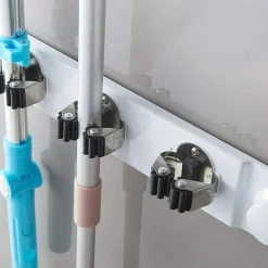 PORTA SCOPE DA MURO SALVA SPAZIO SUPPORTO 3 POSTI CUCINA CASA PULIZIA 59557