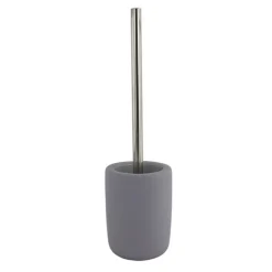 PORTA SCOPINO CON SCOPETTINO WC D'APPOGGIO ARREDO ACCESSORIO BAGNO GRIGIO 87812