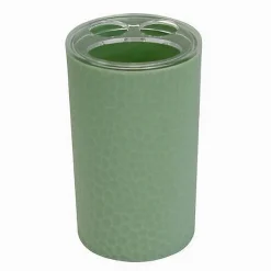 PORTA SPAZZOLINI BICCHIERE ACCESSORIO BAGNO VERDE A 3 FORI PORTASPAZZOLINI 79786