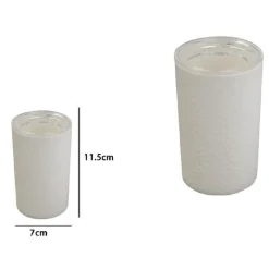 PORTA SPAZZOLINI BICCHIERE ACCESSORIO BAGNO BIANCO 3 FORI PORTASPAZZOLINI 79778