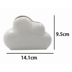 PORTA SPAZZOLINI BICCHIERE DENTIFRICIO BAGNO CERAMICA BIANCA FORMA NUVOLA 79937