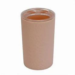 PORTA SPAZZOLINI BICCHIERE ACCESSORIO BAGNO ROSA 3 FORI PORTASPAZZOLINI 79782