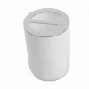 PORTA SPAZZOLINI BICCHIERE ACCESSORIO PER ARREDO BAGNO 2 FORI BIANCO SILVER 69462