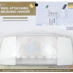 PORTA SPAZZOLINI DA DENTI DENDIFRICIO CON ATTACCO A VENTOSA A PARETE PER BAGNO